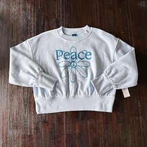 Old Navy Light Blue “Peace” Sweatshirt